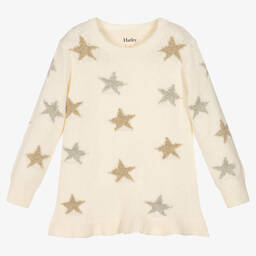 Hatley-Girls Ivory Knitted Star Sweater | Childrensalon Outlet