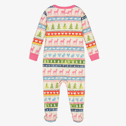 Hatley-Girls Ivory Painted Fair Isle Babygrow | Childrensalon Outlet