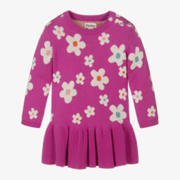 Hatley-فستان بطبعة ورود قطن محبوك لون زهري | Childrensalon Outlet