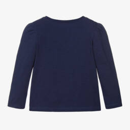 Hatley-Girls Navy Reindeer Tee | Childrensalon Outlet