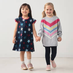 Hatley-Girls Navy Starry Sequin Dress | Childrensalon Outlet
