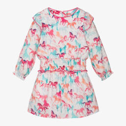 Hatley-فستان بطبعة حصان مودال لون زهري | Childrensalon Outlet