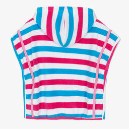 هاتلي-منشفة هودي قطن لون زهري وأزرق للبنات | Childrensalon Outlet