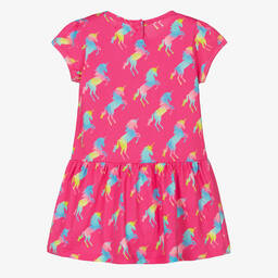 Hatley-Girls Pink Cotton Unicorn Dress | Childrensalon Outlet