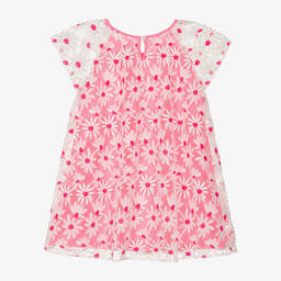 Hatley-Girls Pink Embroidered Daisy Tulle Dress | Childrensalon Outlet