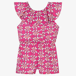 Hatley-بلاي سوت فيسكوز لون زهري بطبعة ورود للبنات | Childrensalon Outlet