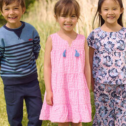 Hatley-Розовое многоярусное платье в клетку | Childrensalon Outlet