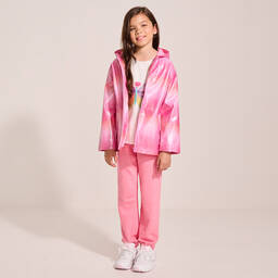 Hatley-Girls Pink Glitter Hooded Raincoat | Childrensalon Outlet