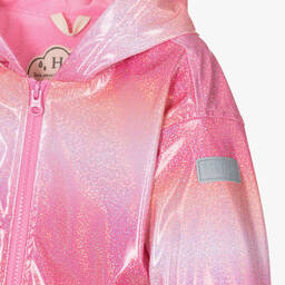 Hatley-Girls Pink Glitter Hooded Raincoat | Childrensalon Outlet