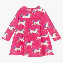 Hatley-Girls Pink Horse Cotton Dress | Childrensalon Outlet