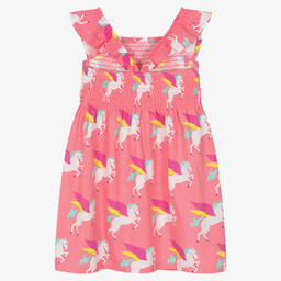 Hatley-Girls Pink Pegasus Smocked Dress | Childrensalon Outlet