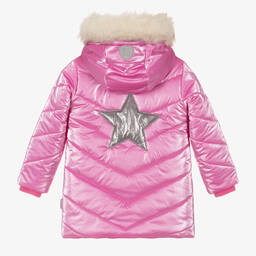 Hatley-Girls Pink Rock Star Puffer Coat | Childrensalon Outlet
