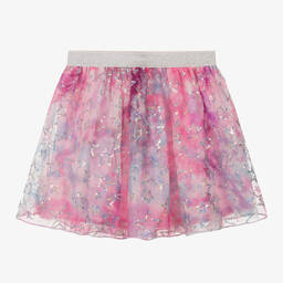 Hatley-Girls Pink Sequin Star Tulle Skirt | Childrensalon Outlet