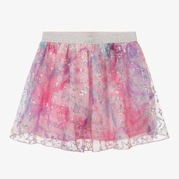 Hatley-Girls Pink Sequin Star Tulle Skirt | Childrensalon Outlet