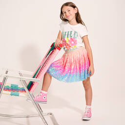 Hatley-تنورة تول مزينة بترتر لون زهري | Childrensalon Outlet