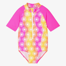 Hatley-Girls Pink Sunshine Swimsuit (UPF50+) | Childrensalon Outlet