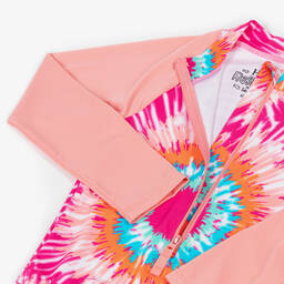 Hatley-Girls Pink Tie-Dye Swimsuit (UPF50+) | Childrensalon Outlet