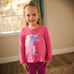 هاتلي-ليقنز  أطفال بناتي قطن جيرسي لون بنفسجي برّاق | Childrensalon Outlet