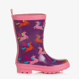 Hatley-Фиолетовые резиновые сапоги и носки с пегасами | Childrensalon Outlet