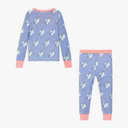 Hatley-Girls Purple Viscose Unicorn Pyjamas | Childrensalon Outlet