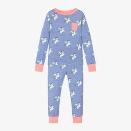 Hatley-Girls Purple Viscose Unicorn Pyjamas | Childrensalon Outlet