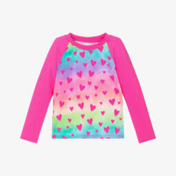 Hatley-Girls Rainbow Heart UV Shield Top | Childrensalon Outlet
