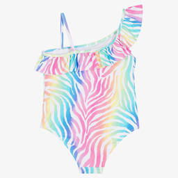 Hatley-Girls Rainbow Zebra Swimsuit (UPF50+) | Childrensalon Outlet