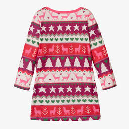 Hatley-Girls Red & Purple Fair Isle Nightdress | Childrensalon Outlet