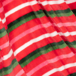 هاتلي-روب فليس مقلم لون أخضر وأبيض وأحمر للبنات | Childrensalon Outlet