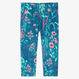 Hatley-Girls Soft Blue Wildflower Leggings | Childrensalon Outlet