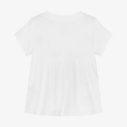 Hatley-تيشيرت أبيض ناعم للبنات مع تصميم جرو | Childrensalon Outlet