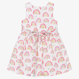 Hatley-Girls White Cotton Dress | Childrensalon Outlet