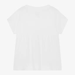 Hatley-تيشيرت قطن لون أبيض للبنات | Childrensalon Outlet