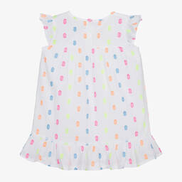 Hatley-Girls White Cotton Polka Dot Dress | Childrensalon Outlet