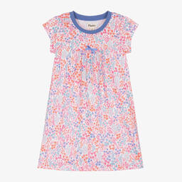 هاتلي-قميص نوم جيرسي لون أبيض بطبعة ورود للبنات | Childrensalon Outlet