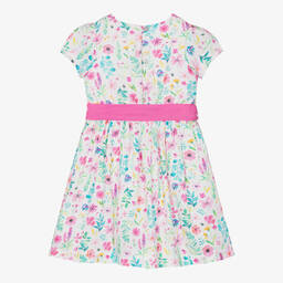 Hatley-Girls White Modal Floral Print Dress | Childrensalon Outlet