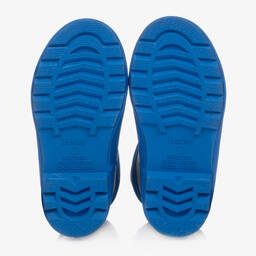 هاتلي-بوت واقي من المطر لون رمادي وأزرق للأولاد | Childrensalon Outlet