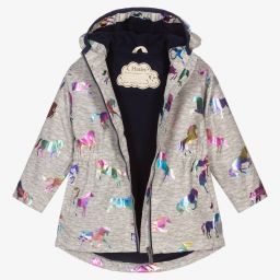 Hatley-Grey Rainbow Horse Raincoat | Childrensalon Outlet