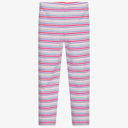 Hatley-Pink Cotton Striped Leggings | Childrensalon Outlet