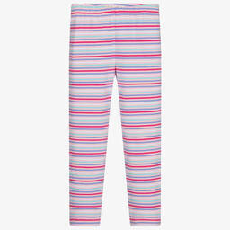 Hatley-Pink Cotton Striped Leggings | Childrensalon Outlet