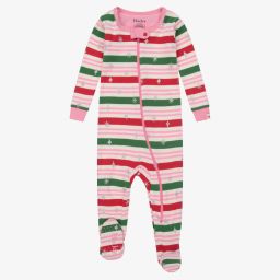 Hatley-Pink & Green Cotton Babygrow | Childrensalon Outlet