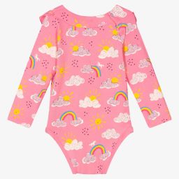 Hatley-Pink Modal Jersey Bodysuit | Childrensalon Outlet