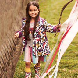 هاتلي-بوت واقي من المطر مطاط لون أرجواني للبنات | Childrensalon Outlet