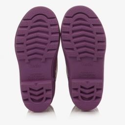 هاتلي-بوت واقي من المطر مطاط لون أرجواني للبنات | Childrensalon Outlet