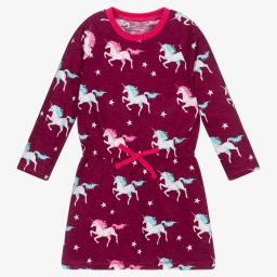 Hatley-Purple Unicorns Cotton Dress | Childrensalon Outlet