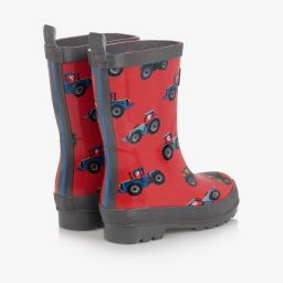 Hatley-Красные резиновые сапоги с тракторами | Childrensalon Outlet