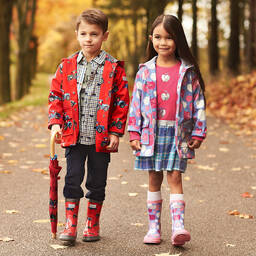 Hatley-Красные резиновые сапоги с тракторами | Childrensalon Outlet