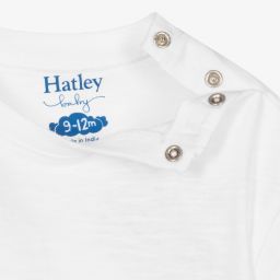 Hatley-White Cotton Jersey T-Shirt | Childrensalon Outlet