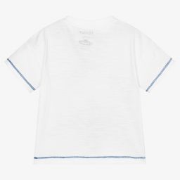 Hatley-White Cotton Jersey T-Shirt | Childrensalon Outlet