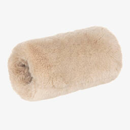 Helen Moore-Girls Beige Faux Fur Muff (25cm) | Childrensalon Outlet